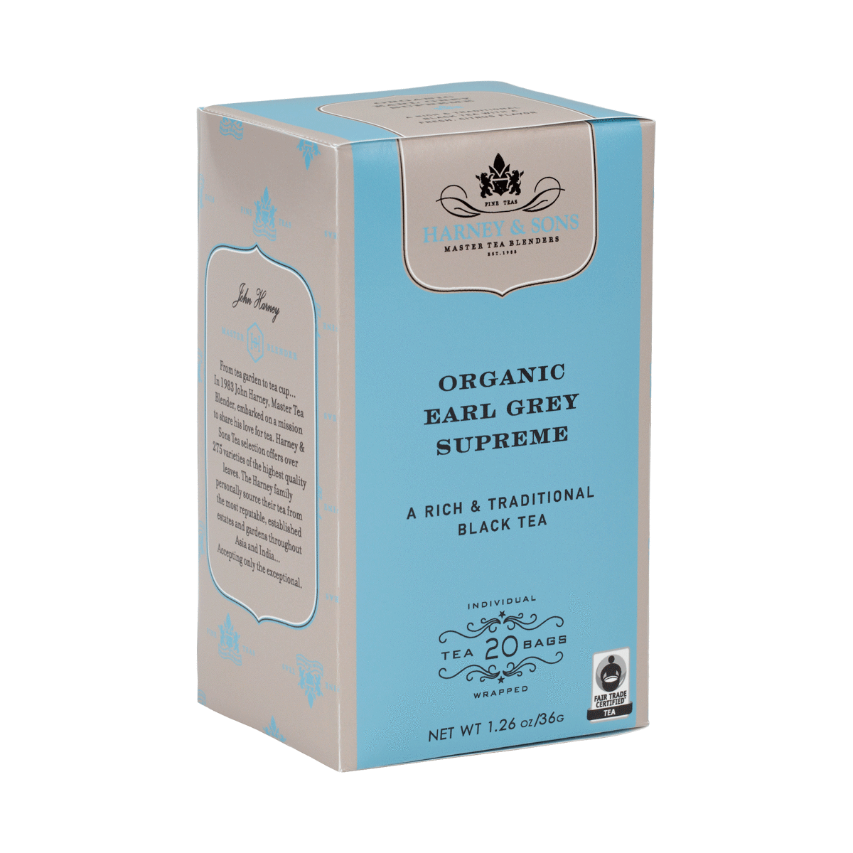 Organic Earl Grey Supreme - Harney & Sons Teas, European Distribution Center