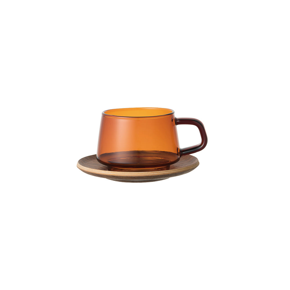Kinto SEPIA Amber šálek a podšálkem, 270 ml