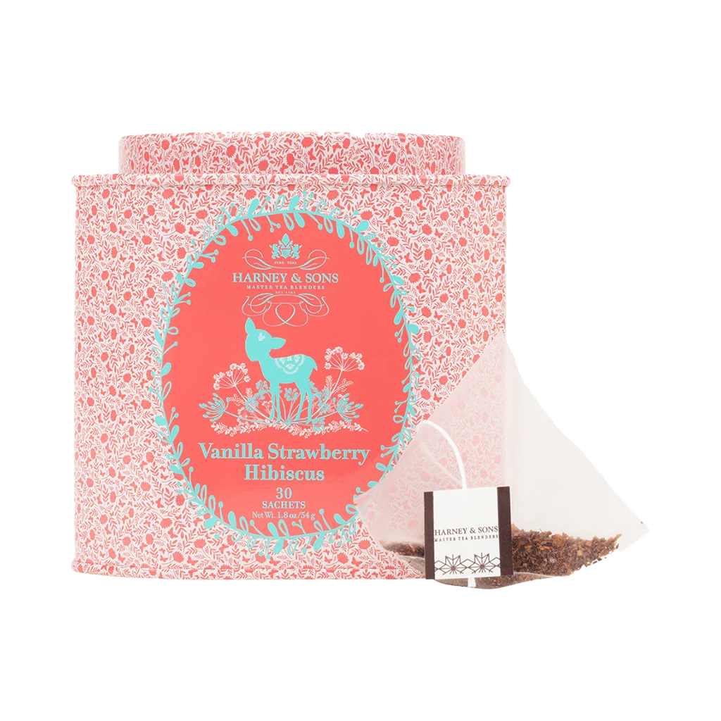 Vanilla Strawberry Hibiscus, Tin of 30 Sachets